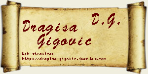 Dragiša Gigović vizit kartica